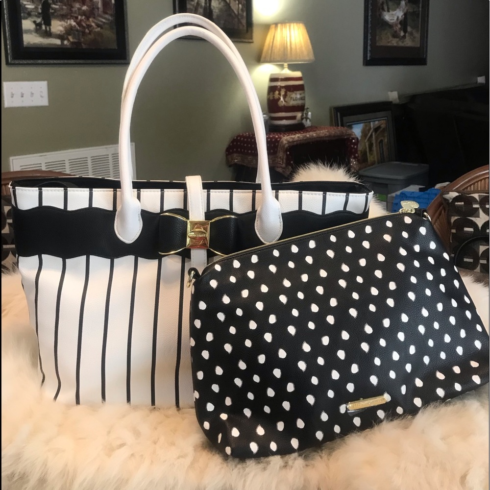 Rare Betsey Johnson 2 piece Glamorous Tote/Satchel